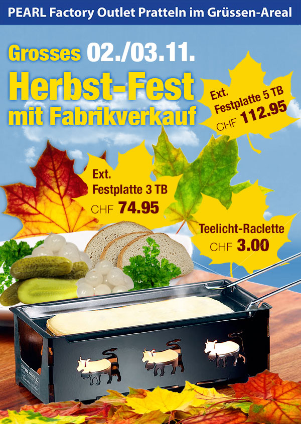PEARL Hersbst-Fest in Pratteln im Factory Outlet